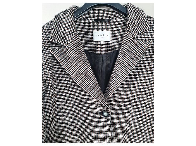 Sandro Houndstooth Multi Color Coat Multiple colors - view 3