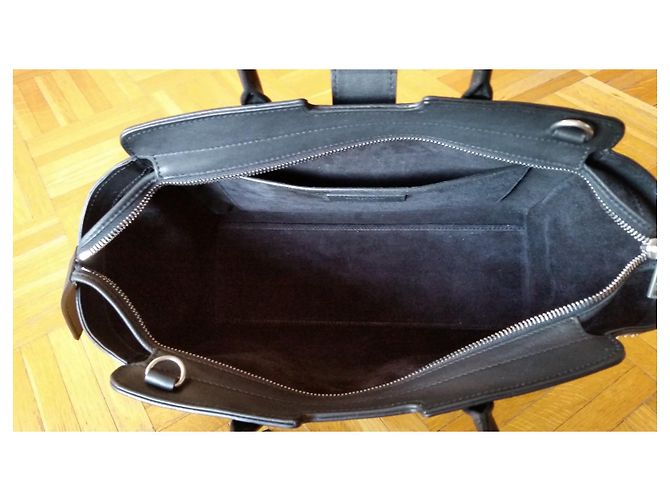 SAINT LAURENT CABAS B. BORSA IN PELLE CON BORCHIE Nero - vista 4