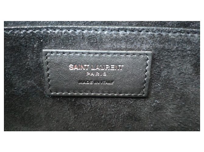 SAINT LAURENT CABAS B. BORSA IN PELLE CON BORCHIE Nero - vista 7