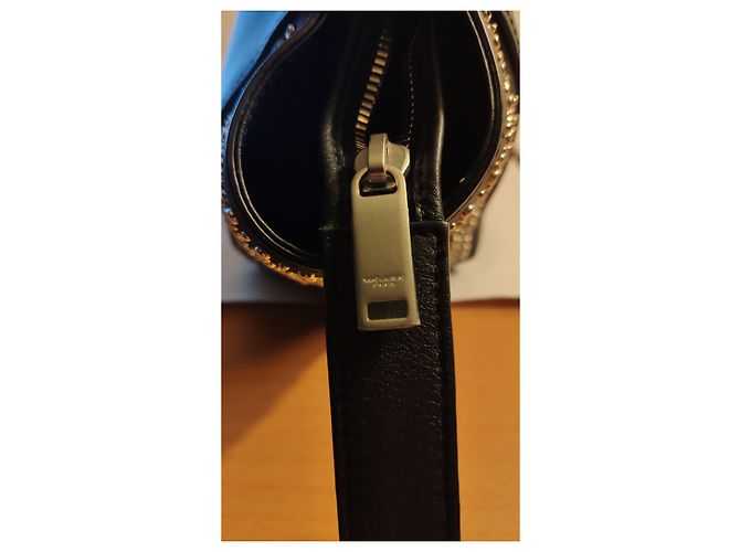 SAINT LAURENT CABAS B. BORSA IN PELLE CON BORCHIE Nero - vista 8