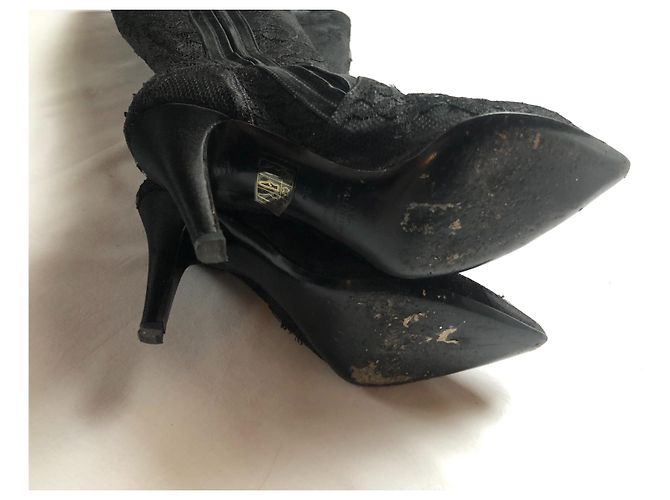 Valentino Garavani Schwarze Stiefel mit hohem Absatz von Valentino - Ansicht 12
