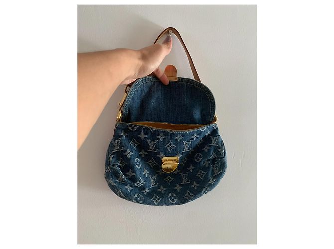 Louis Vuitton , Denim mini plissettato con monogramma Blu scuro - vista 4