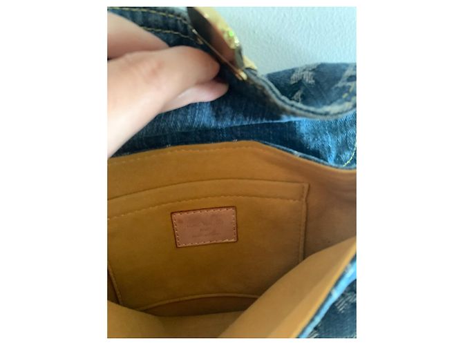 Louis Vuitton , Denim mini plissettato con monogramma Blu scuro - vista 5