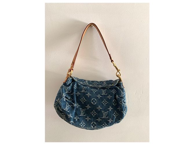 Louis Vuitton , Denim mini plissettato con monogramma Blu scuro - vista 6