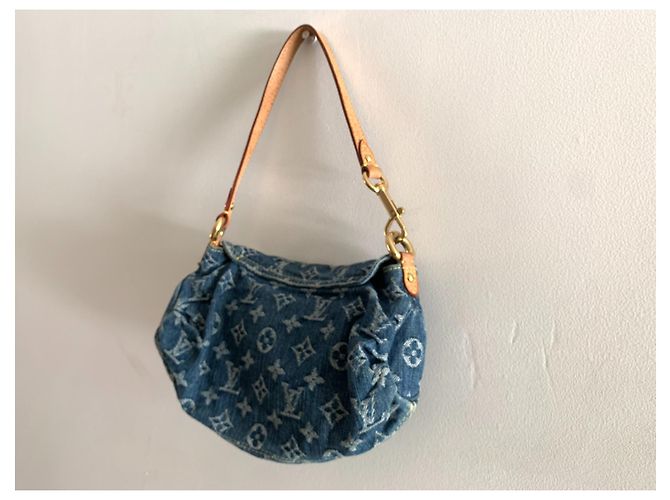 Louis Vuitton , Denim mini plissettato con monogramma Blu scuro - vista 7