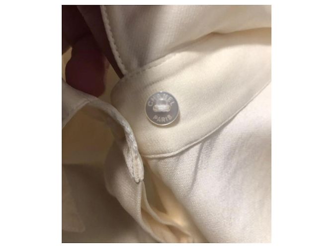 Top de seda Chanel Beige - vista 3