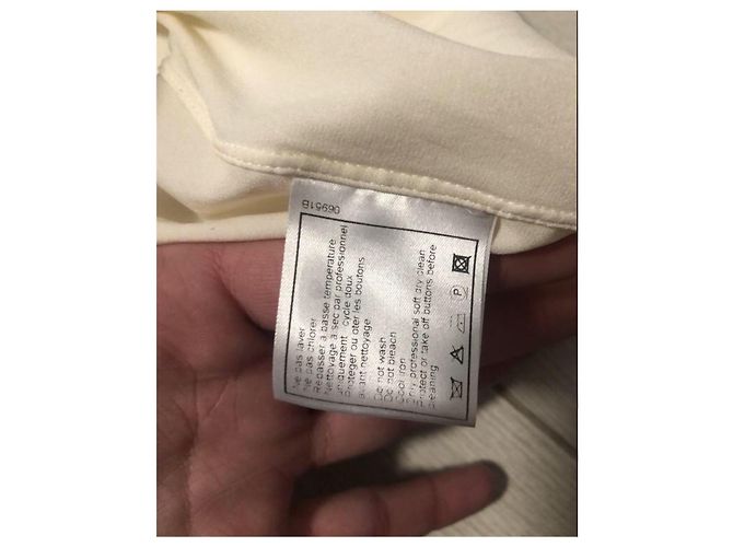 Top de seda Chanel Beige - vista 4