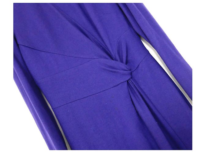 Windsor Lila Wollkleid mit verdrehter Taille - Ansicht 2