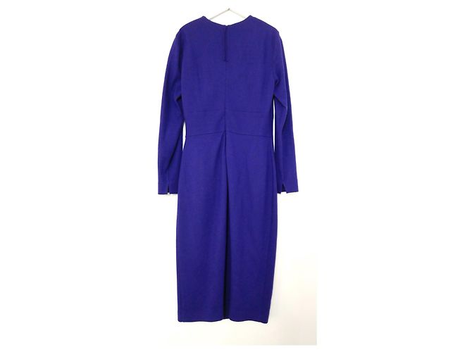 Windsor Lila Wollkleid mit verdrehter Taille - Ansicht 3