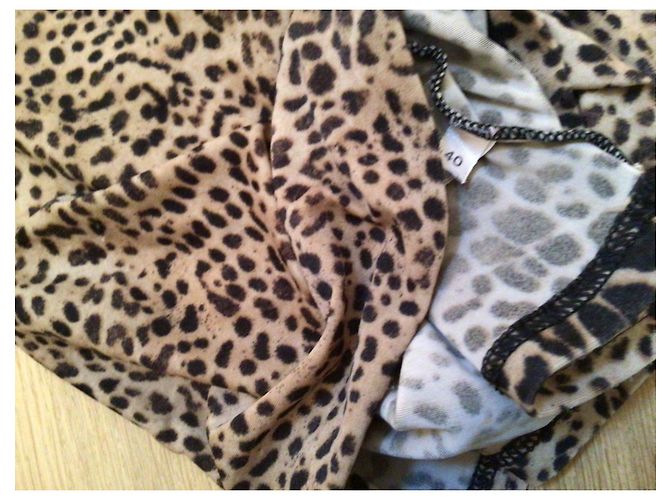 Top Roberto Cavalli Estampado Pantera Marrón Negro Castaño - vista 3