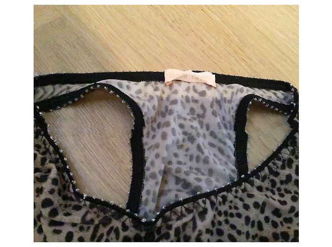 Top Roberto Cavalli Estampado Pantera Marrón Negro Castaño - vista 4