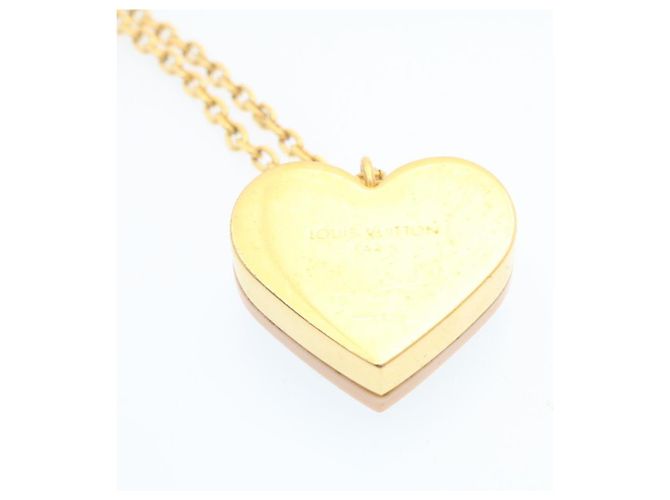 LOUIS VUITTON Pandantif Lock Me Collana Cuore Rosa Oro Tono LV Auth 28249 - vista 5