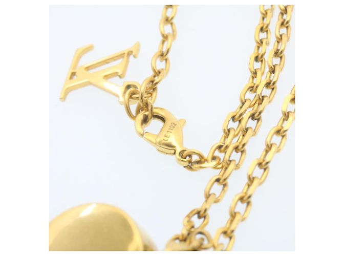 LOUIS VUITTON Pandantif Lock Me Collana Cuore Rosa Oro Tono LV Auth 28249 - vista 9