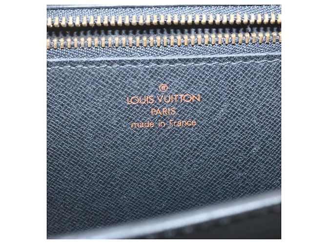 LOUIS VUITTON Pochette Epi Sellier Dragonne Nera M52612 LV Auth rz025 Nero - vista 17