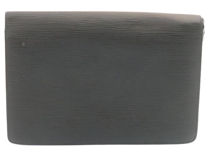 LOUIS VUITTON Pochette Epi Sellier Dragonne Nera M52612 LV Auth rz025 Nero - vista 2