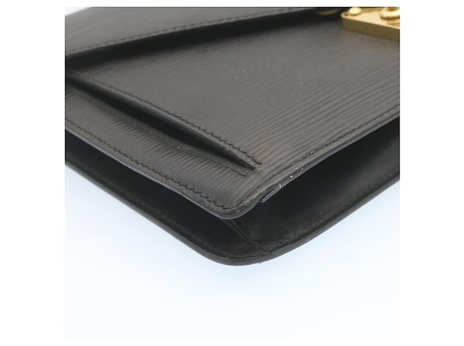 LOUIS VUITTON Pochette Epi Sellier Dragonne Nera M52612 LV Auth rz025 Nero - vista 7