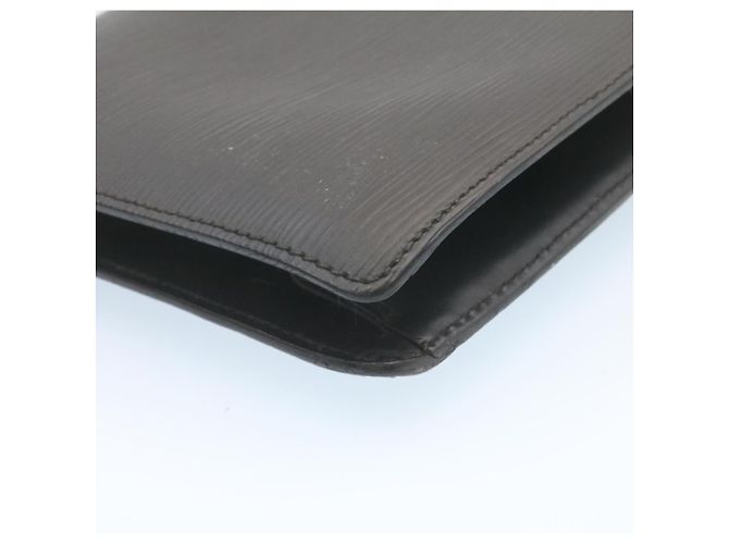 LOUIS VUITTON Pochette Epi Sellier Dragonne Nera M52612 LV Auth rz025 Nero - vista 8