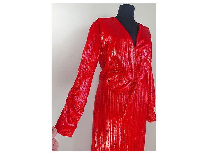 Rotes Polyester Kleid von Diane Von Furstenberg - Ansicht 3