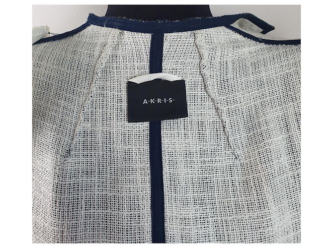 Blazer Akris Blu in Cotone e Lino - vista 5
