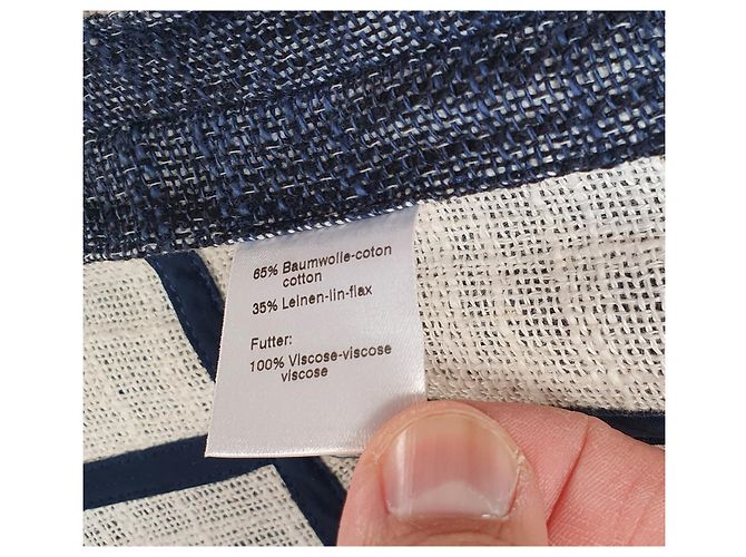 Blazer Akris Blu in Cotone e Lino - vista 6