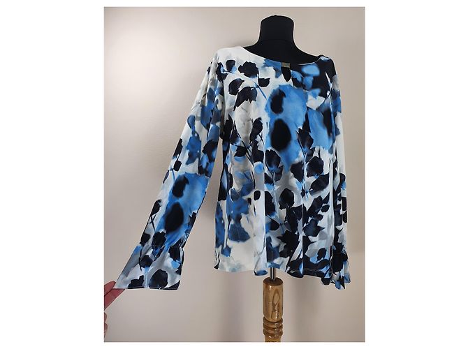Top Calvin Klein Blu Multicolore Poliestere - vista 2