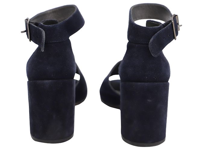 Sandali Stuart Weitzman Soho Gal Block in pelle scamosciata blu navy - vista 4