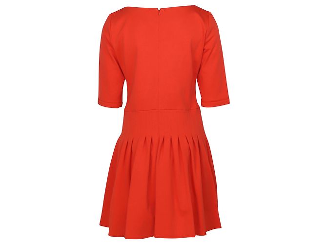 VESTIDO plisado Issa en Viscosa Naranja - vista 2