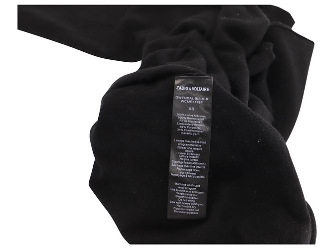 Zadig & Voltaire Totenkopfpullover Aus Schwarzer Merinowolle - Ansicht 5