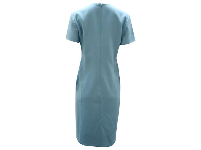 Vestido Agnona Shift em lã azul - vista 2