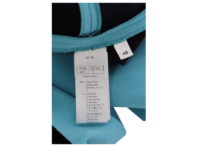 Vestido Agnona Shift em lã azul - vista 4