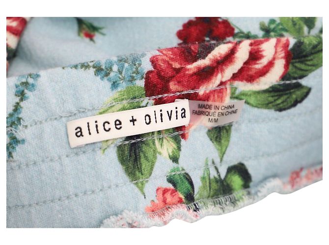 Joggers ajustados de algodón azul claro de Alice + Olivia NYC - vista 3