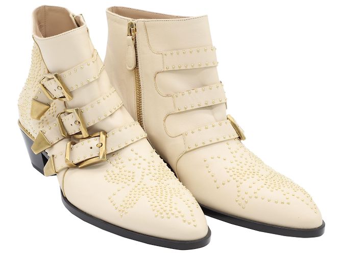 Botines Chloé Susanna 30 en Cuero Beige - vista 4