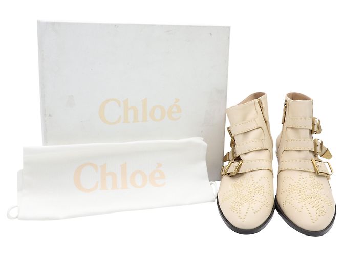 Botines Chloé Susanna 30 en Cuero Beige - vista 7