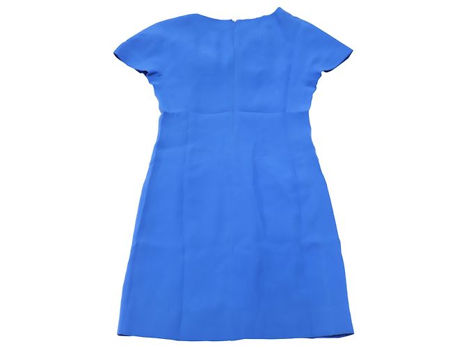VESTIDO Shift Balenciaga en Seda Azul - vista 2