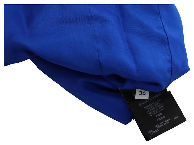 VESTIDO Shift Balenciaga en Seda Azul - vista 4