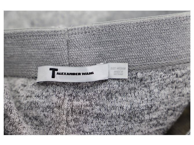 Falda elástica en rayón gris de T by Alexander Wang - vista 3
