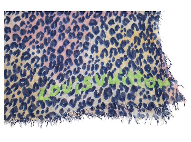 Stola Louis Vuitton Leopard in Cashmere Multicolor Multicolore - vista 2