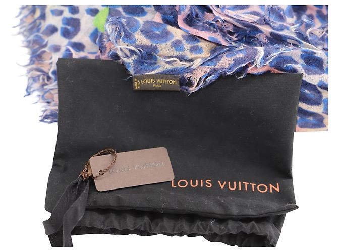 Stola Louis Vuitton Leopard in Cashmere Multicolor Multicolore - vista 4