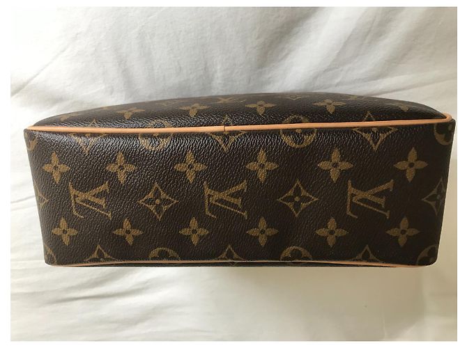 Louis Vuitton Mäppchen Dunkelbraun Stoff - Ansicht 2