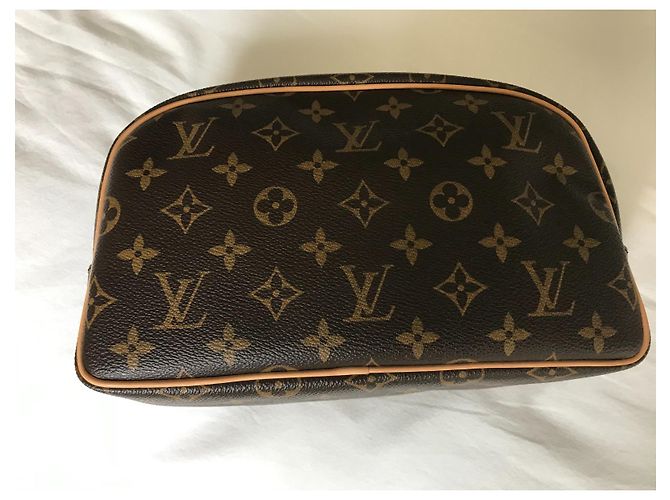 Louis Vuitton Mäppchen Dunkelbraun Stoff - Ansicht 5