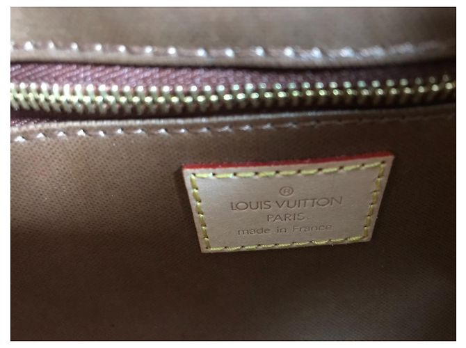 Louis Vuitton Mäppchen Dunkelbraun Stoff - Ansicht 6