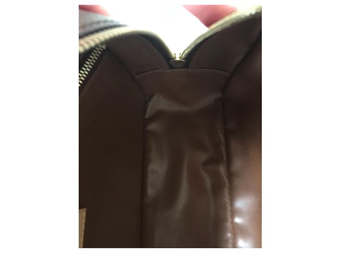 Louis Vuitton Mäppchen Dunkelbraun Stoff - Ansicht 8