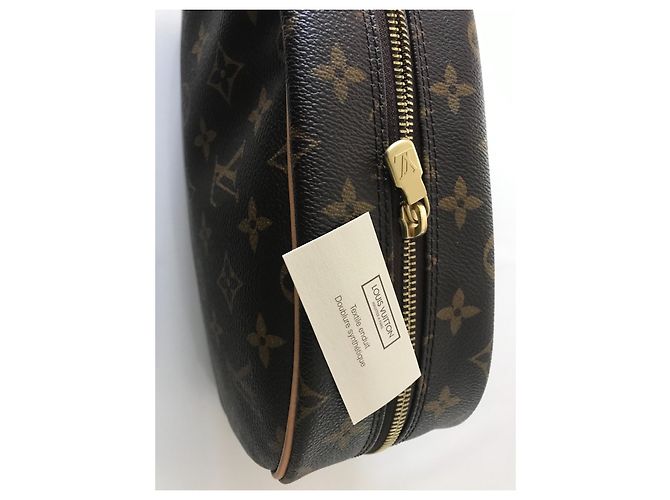 Louis Vuitton Mäppchen Dunkelbraun Stoff - Ansicht 9