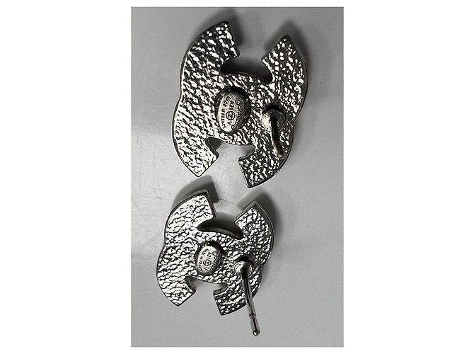CHANEL CC STRASS-OHRRINGE Silber Hardware - Ansicht 2
