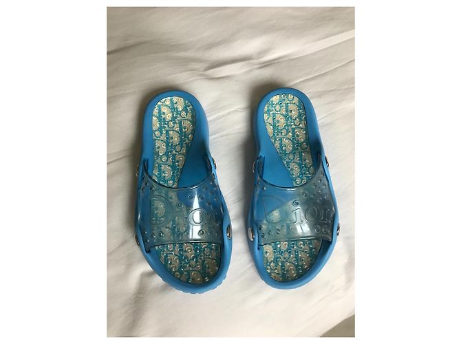 Christian Dior Gummipantoffeln Blau Größe 36 - Ansicht 10