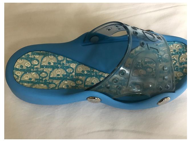Christian Dior Gummipantoffeln Blau Größe 36 - Ansicht 7