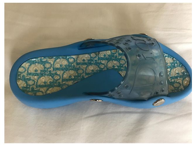 Christian Dior Gummipantoffeln Blau Größe 36 - Ansicht 9