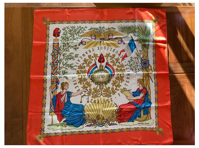Piazza Hermès "Rivoluzione francese" Bianco Rosso Blu scuro - vista 2