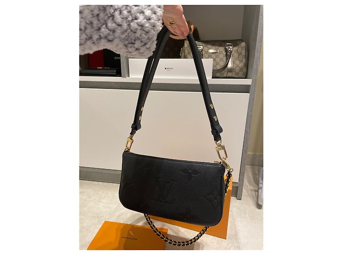 Multi Pochette Louis Vuitton Stampa multi sacchetto Nero - vista 3