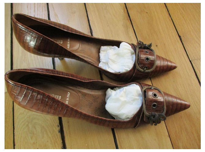 Miu Miu Lederpumps mit Krokoprägung, Pointure 40. Kastanie - Ansicht 4